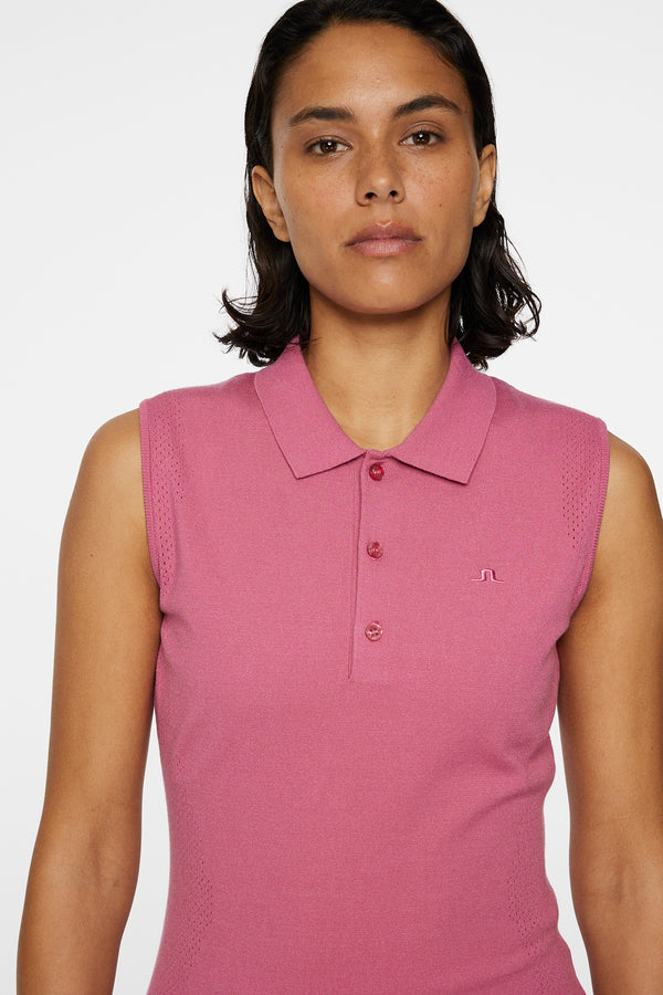Tanja Sleeveless Polo Shirt / Rose Wine