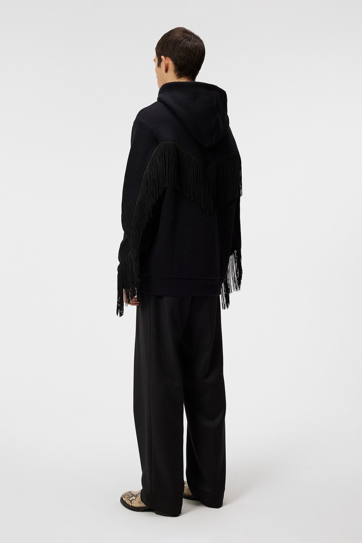 Prospector Fringed Hoodie Black J Lindeberg prospector-fringed-hoodie-black-j-lindeberg