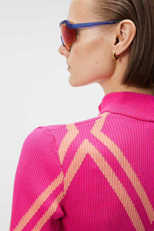 Flora Knitted Sweater / Fuchsia Purple