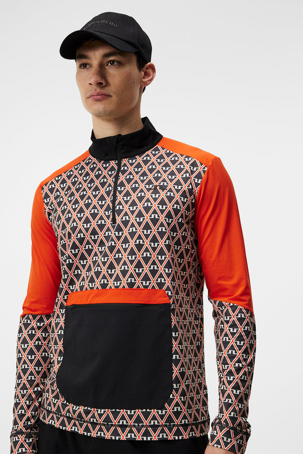 Matias Print  Mid Layer / Geo Black