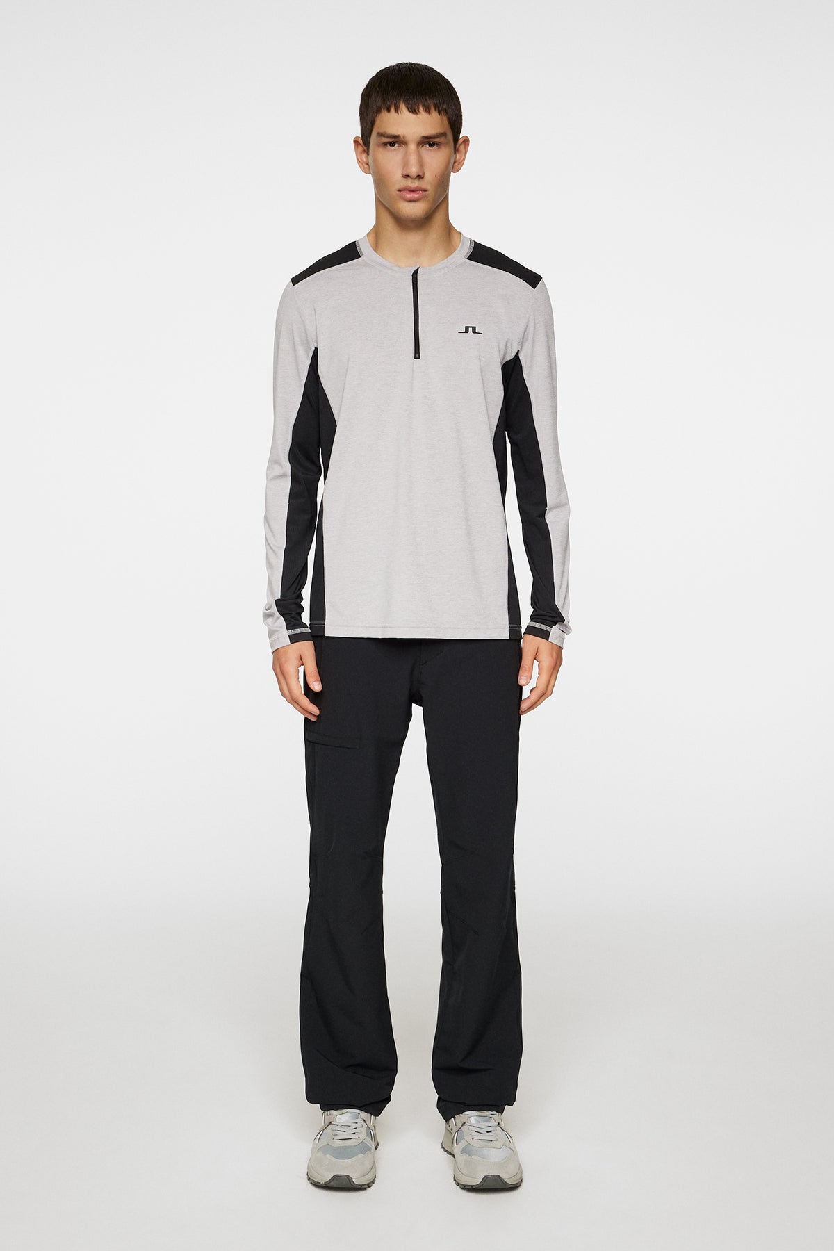 Tomas Long Sleeve T-Shirt / Light Grey Melange