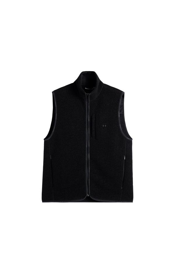 Duncan Wool Fleece Vest / Black