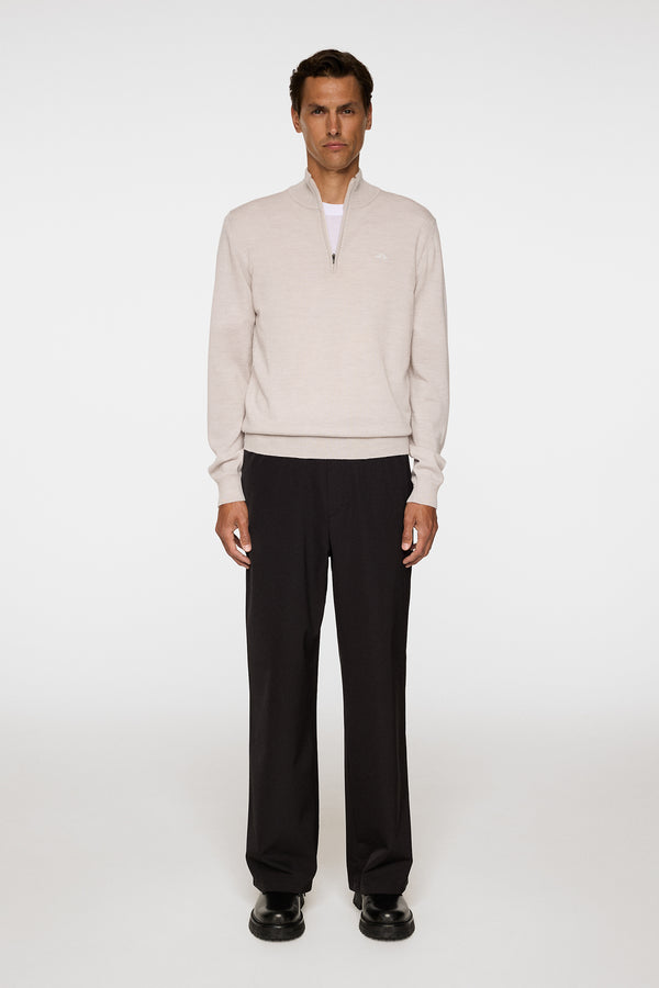 Kiyan Merino Quarter Zip / Moonbeam Melange