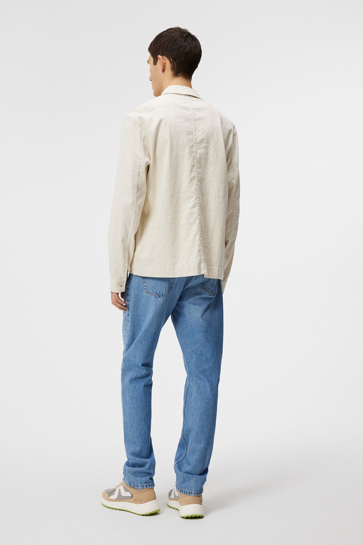Errol Linen workwear overshirt / Moonbeam