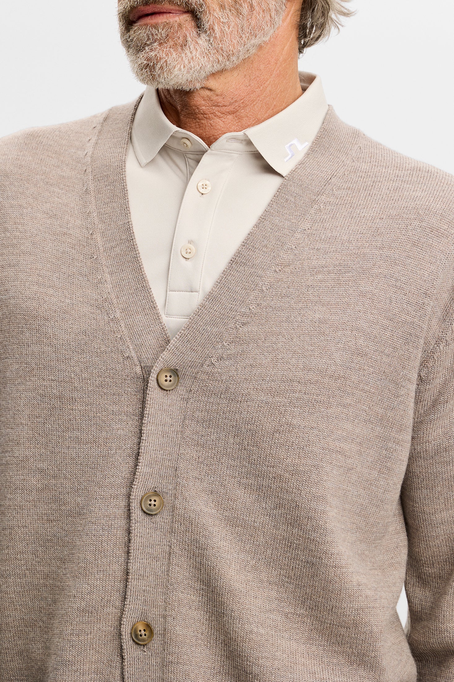 Jared Merino Cardigan / Brindle Melange | J.Lindeberg Official