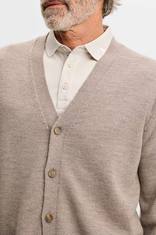 Jared Merino Cardigan / Brindle Melange