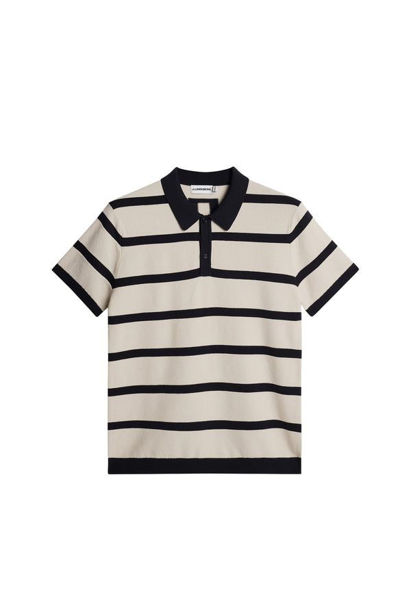 Reve Short Sleeve Stripe Polo / Moonbeam