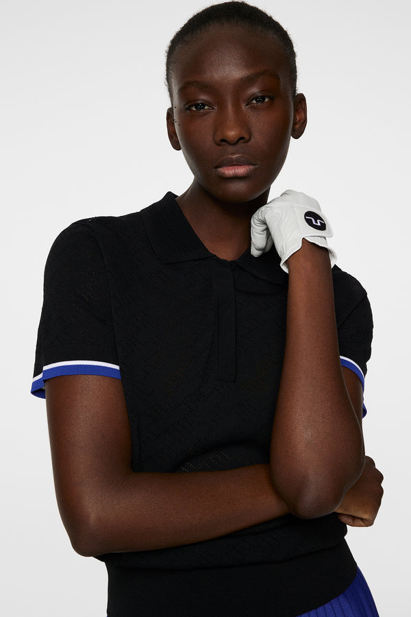 Lomi Knitted Polo Shirt / Black