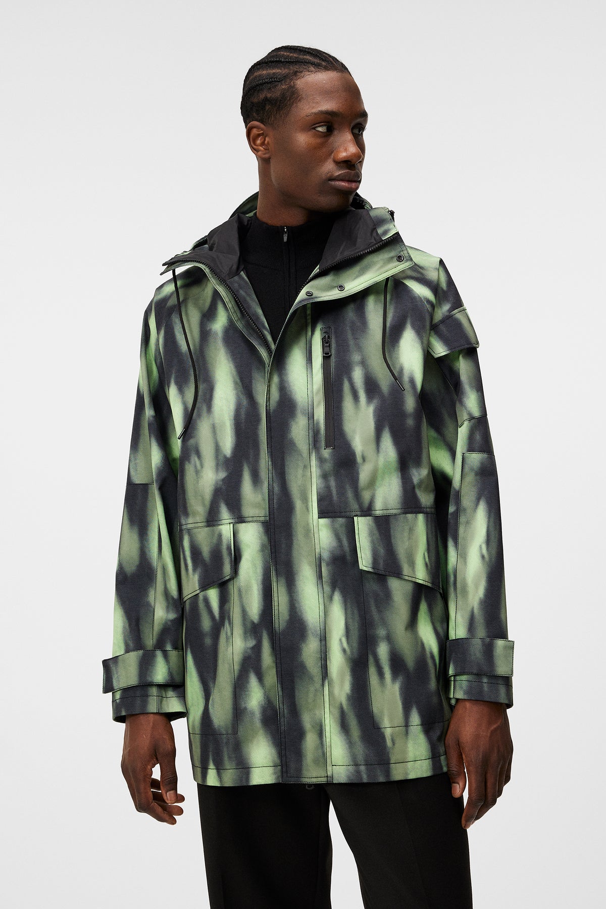 Cadian Printed Jacket / Oil Green