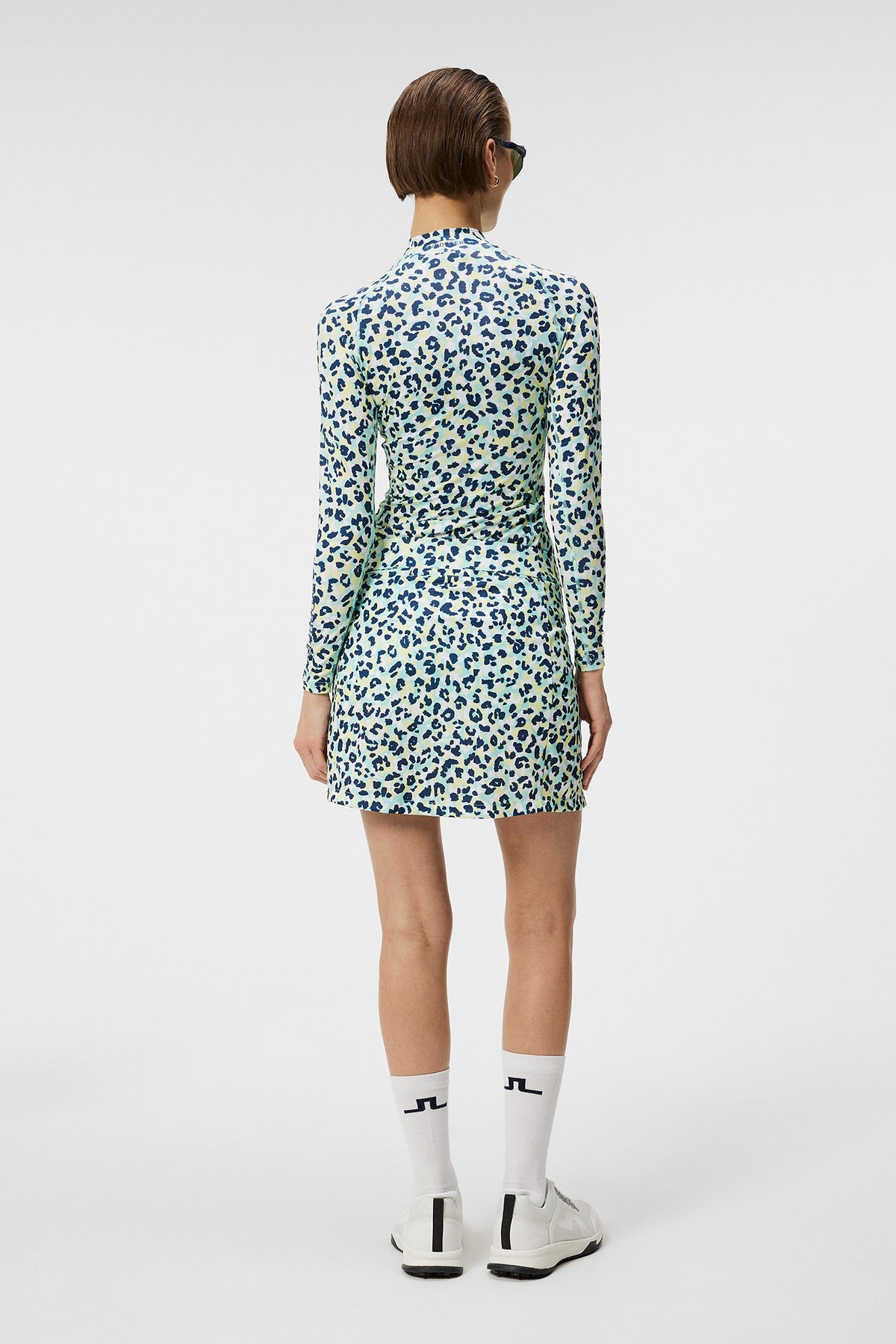 Asa Print Soft Compression Top / Leopard Aruba Blue