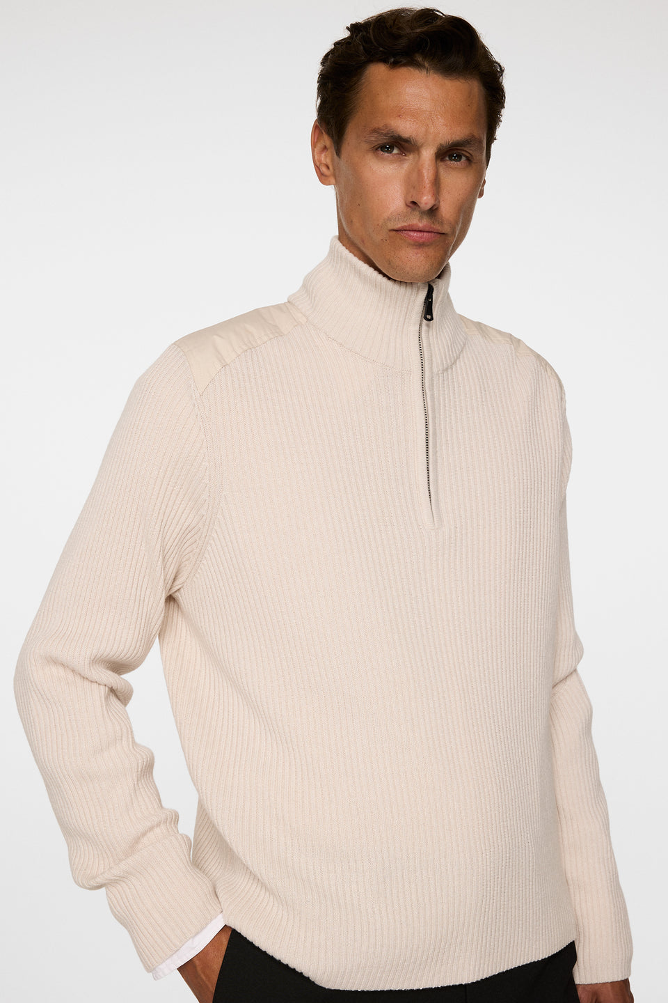 Martin Knitted Hybrid Jacket / Moonbeam