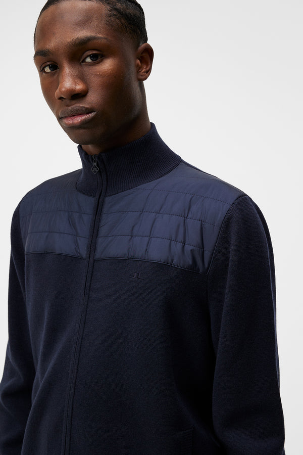 Bridge Knitted Hybrid Sweater / JL Navy