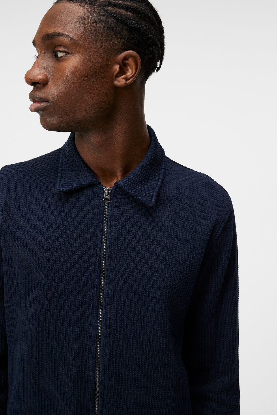 Lansa Jersey Zip Jacket / JL Navy