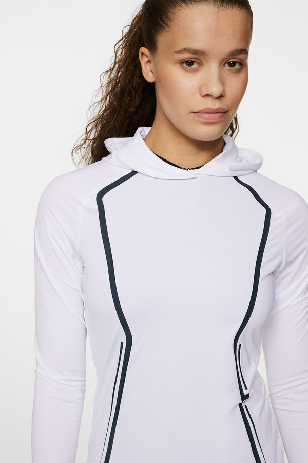 Lina Hood Mid Layer / White