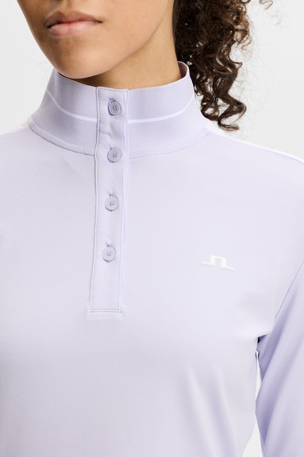 Hertta Long Sleeve Polo / Purple Heather