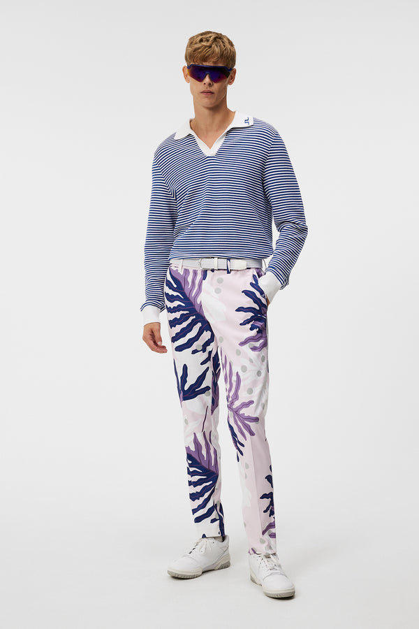 Stuart Print Stripe Pant / Paradise Monstera Pink