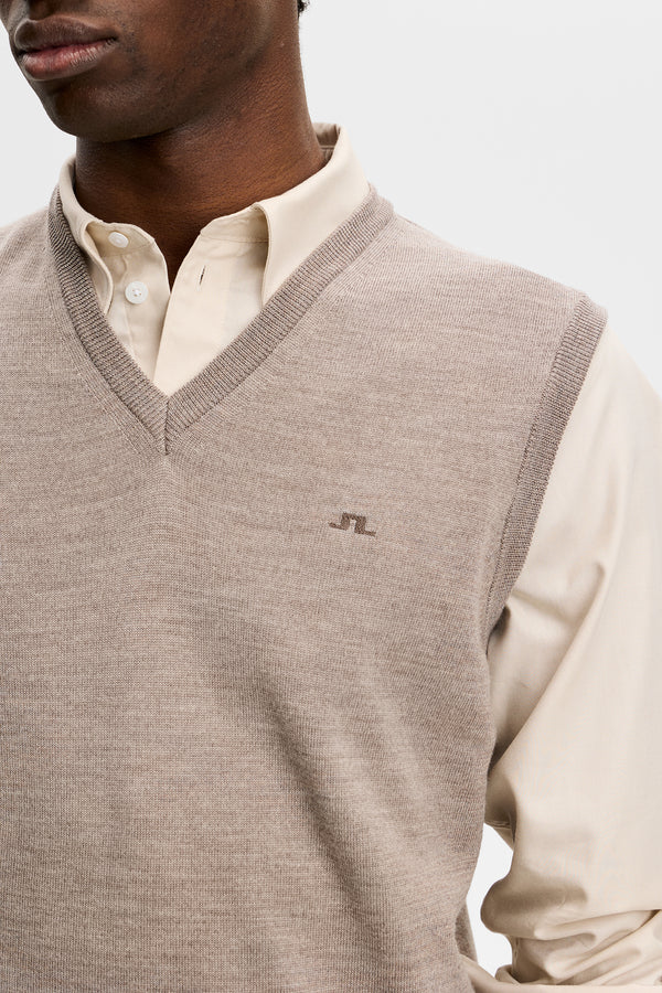 Liam Knitted Vest / Brindle Melange