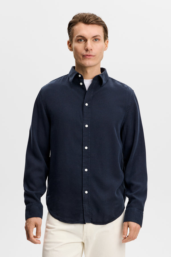 Zachary Gmd Tencel Shirt / JL Navy