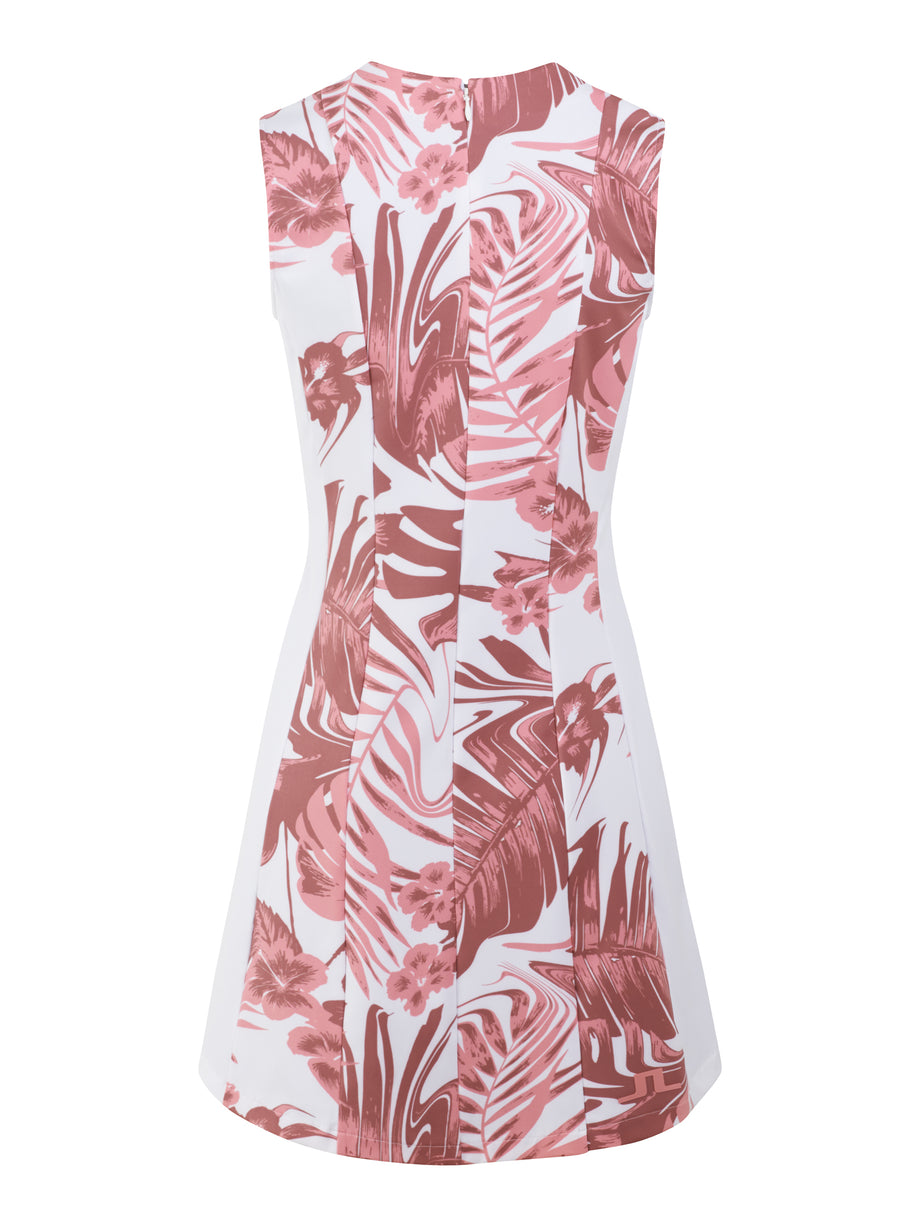 Jasmin Print Dress / Hibiscus Pink