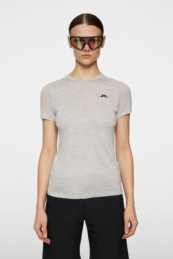 Bella Wool T-shirt / Light Grey Melange