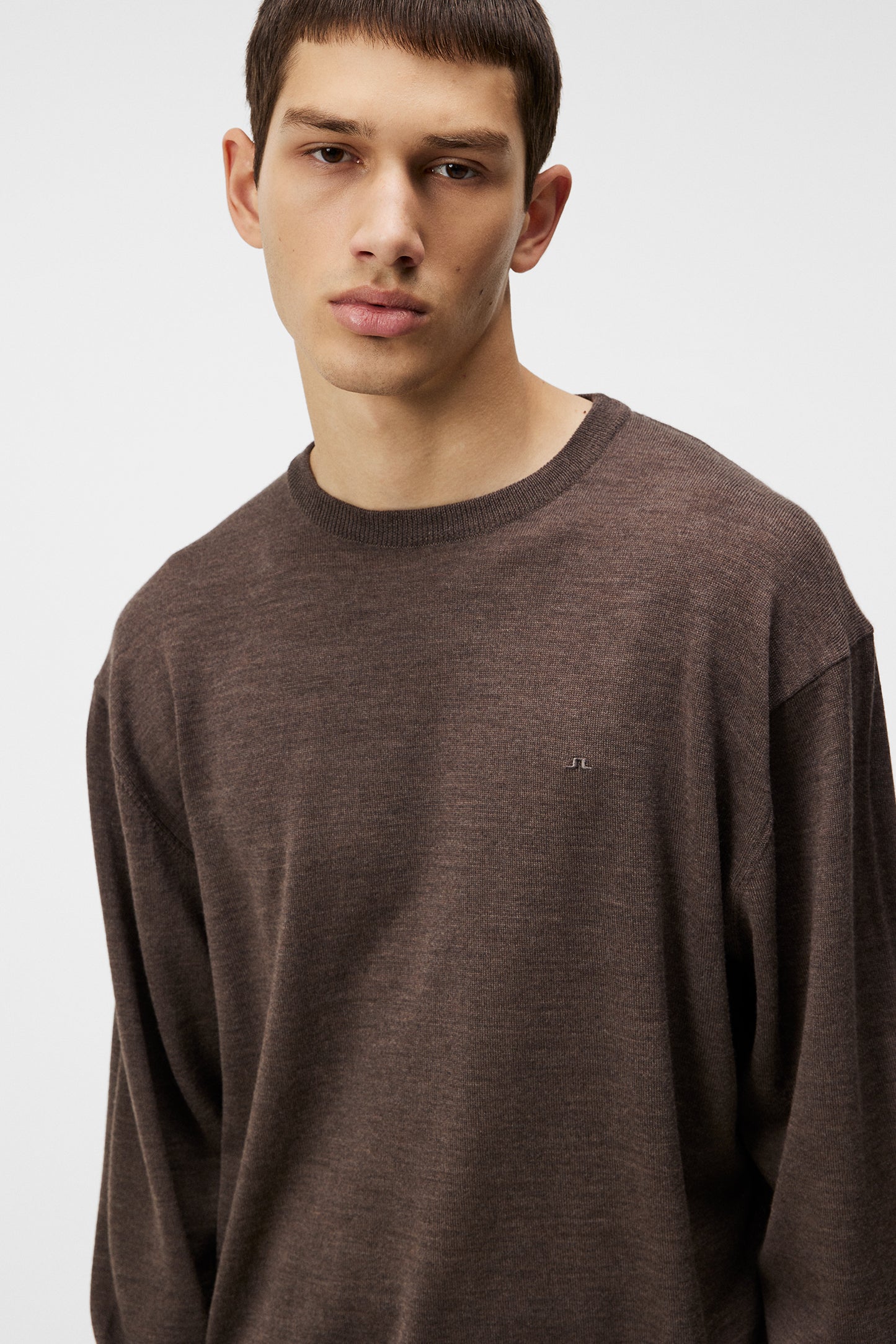 Mino Light Merino Crew / Walnut Melange
