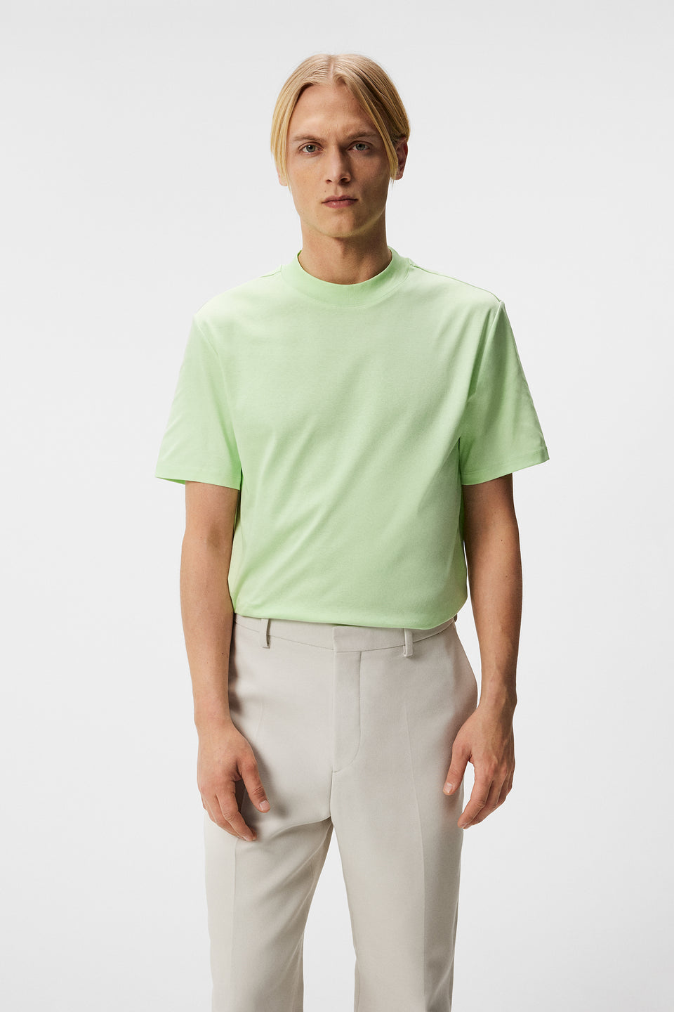 Ace Mock Neck T-shirt / Paradise Green