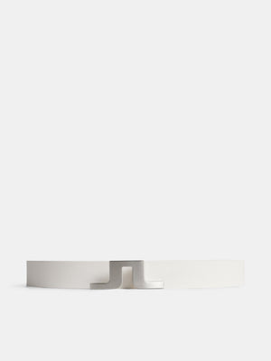 Bridger Leather Belt / White