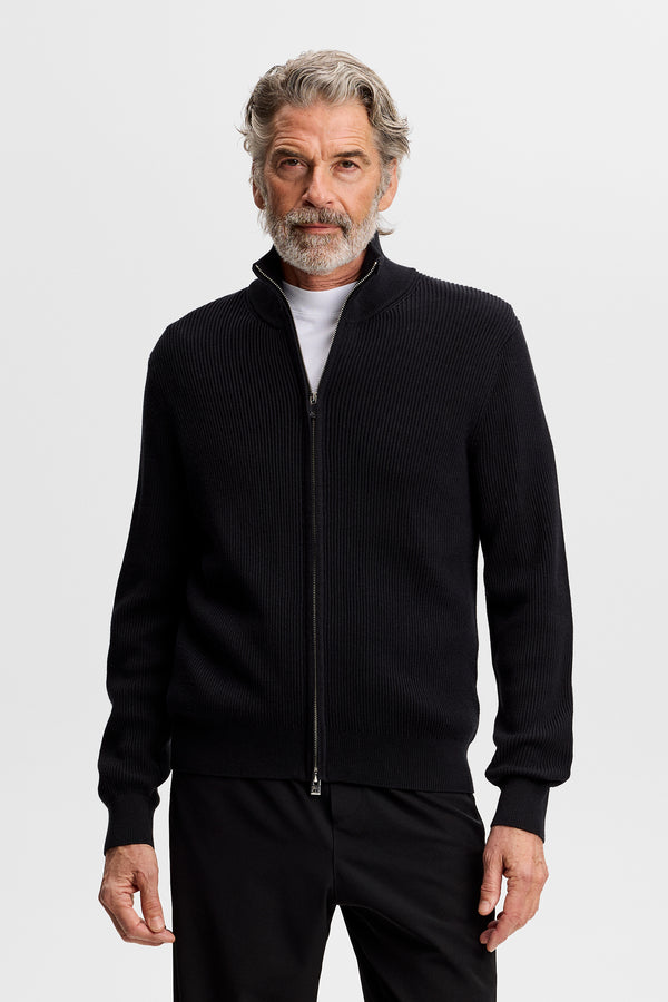 Alexis Full Zip Cardigan / Black