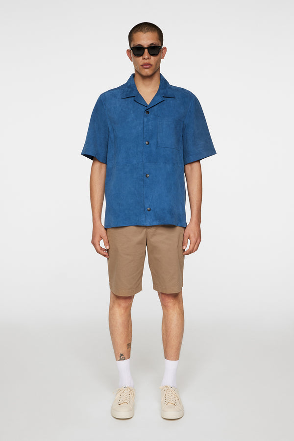 Scottie Suede Overshirt / Dark Blue