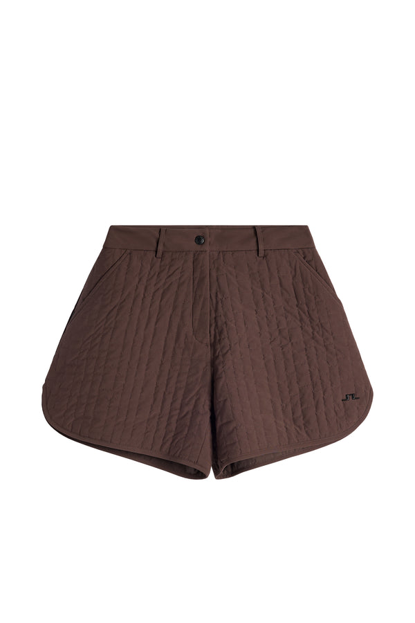 Naomi Quilted Shorts / Seal Brown