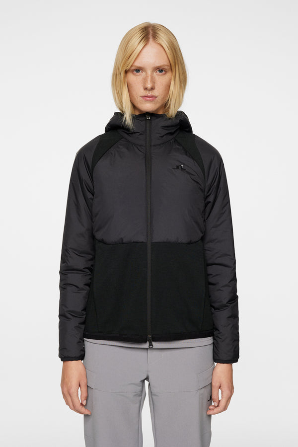 Shona Hybrid Hood Jacket / Black