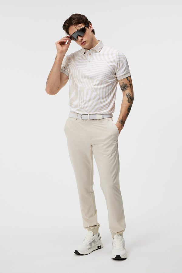Tour Tech Reg Fit Print Polo / Dazzle Wave Moonbeam