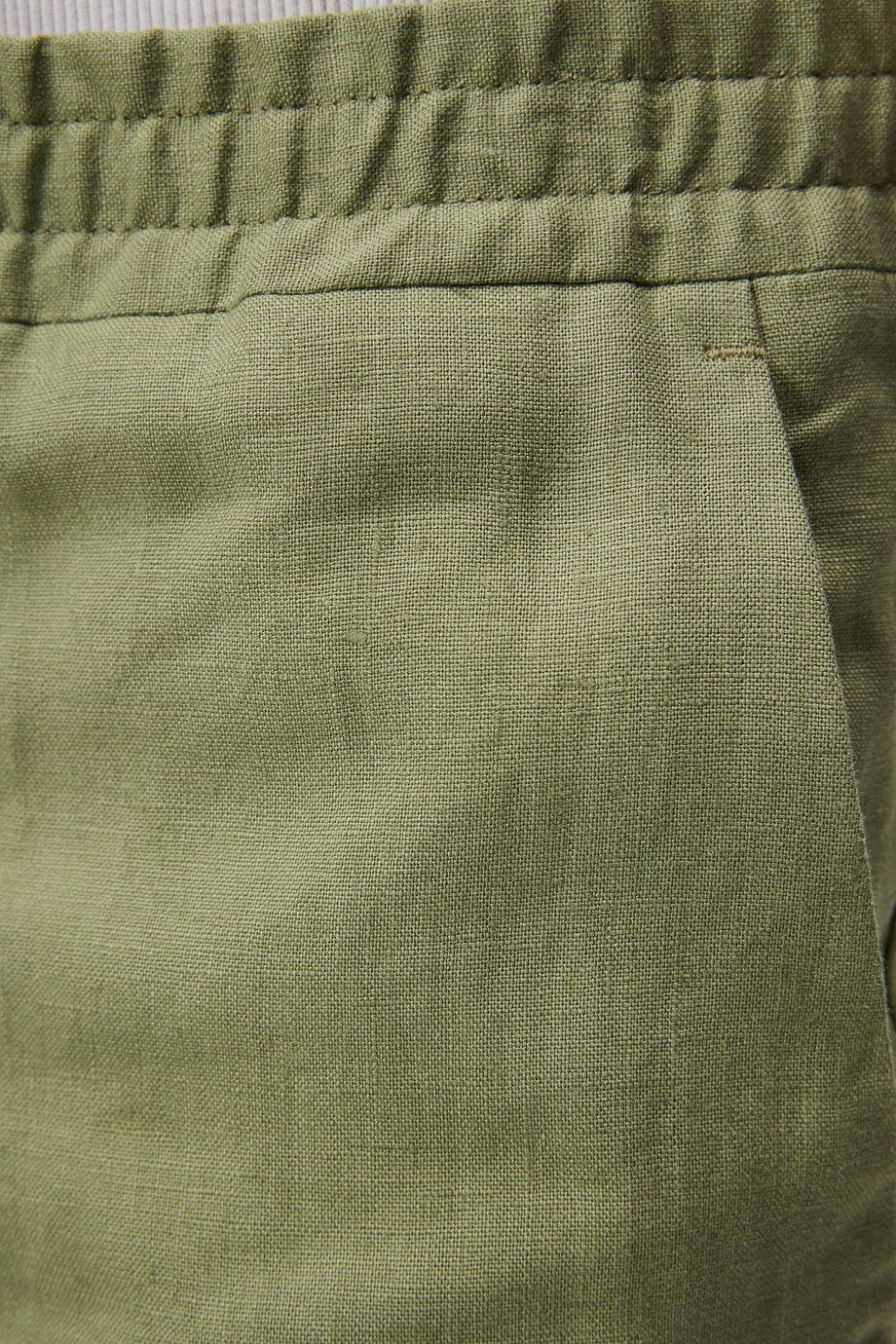 Baron Linen Shorts / Oil Green