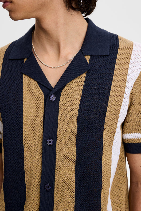 Remus Resort Collar Knit Polo / Kelp