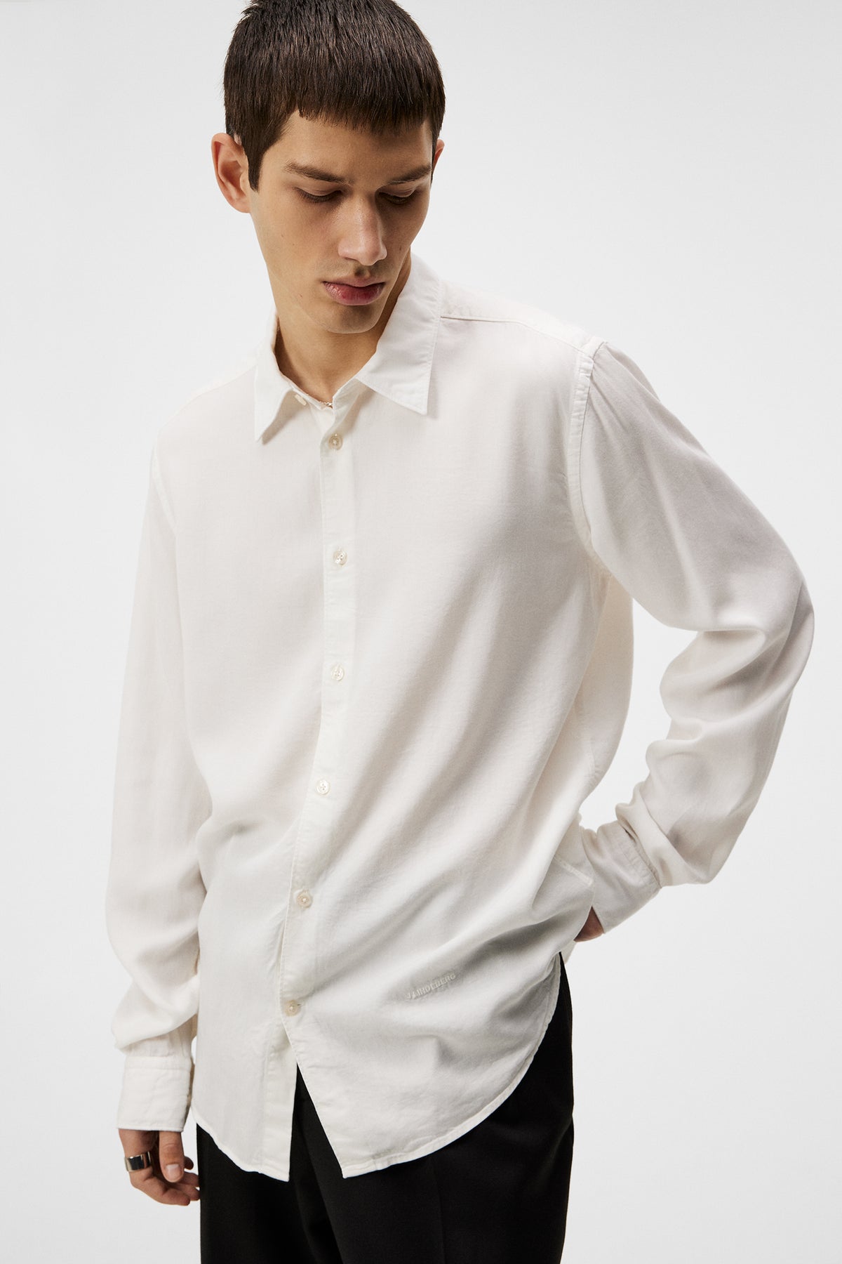 Slim LS Comfort Tencel Shirt / Cloud White