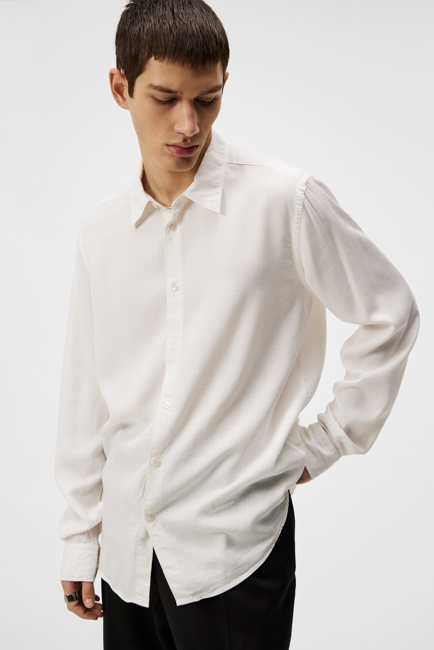 Slim LS Comfort Tencel Shirt / Cloud White
