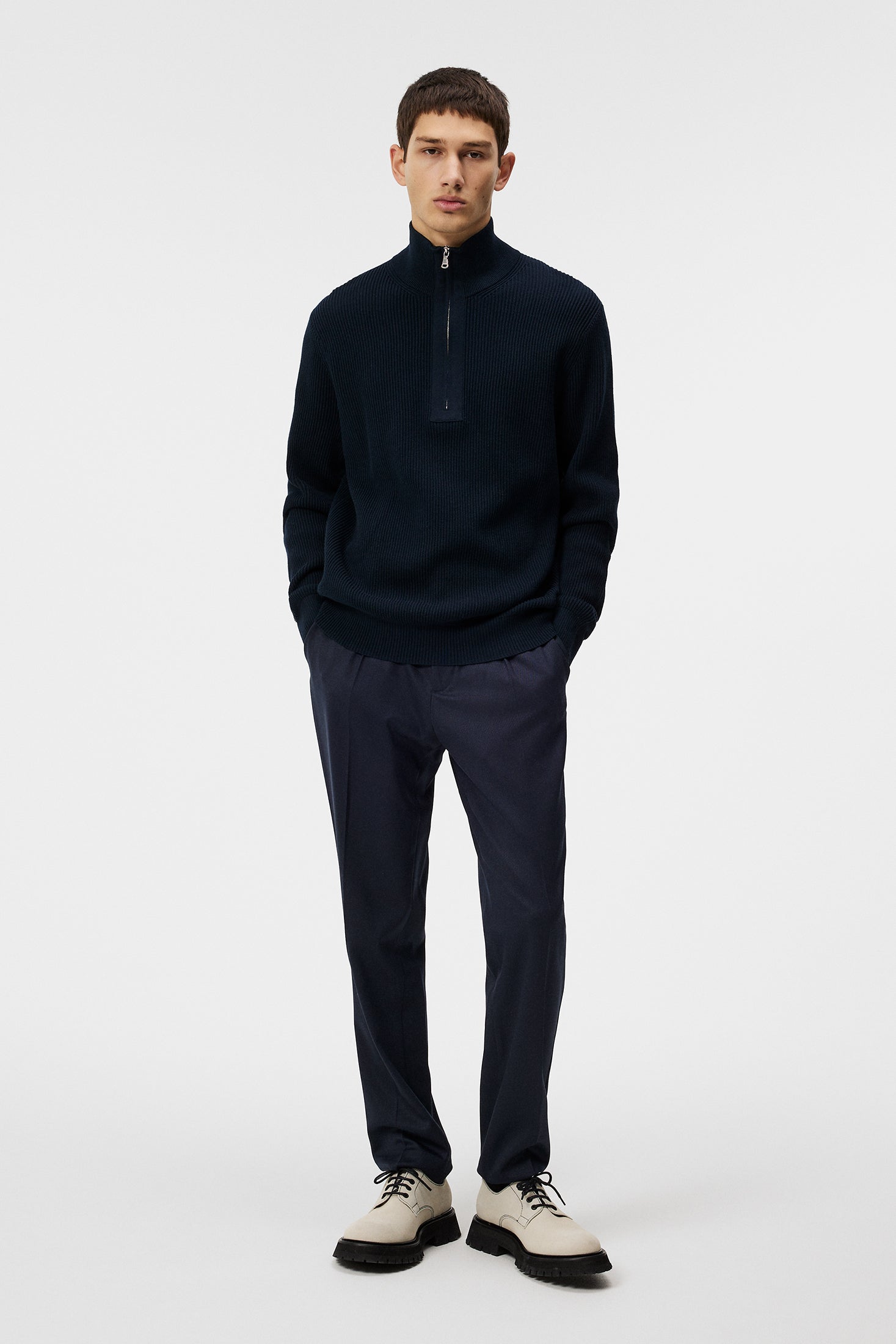 Alex Half Zip Knitted Sweater / JL Navy | J.Lindeberg Official
