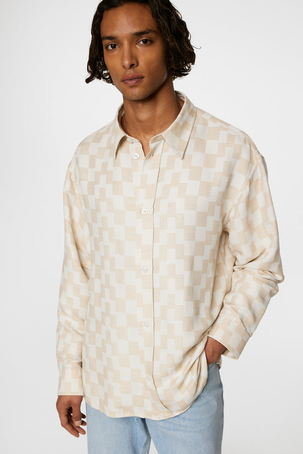 Howard Jacquard Shirt / Moonbeam