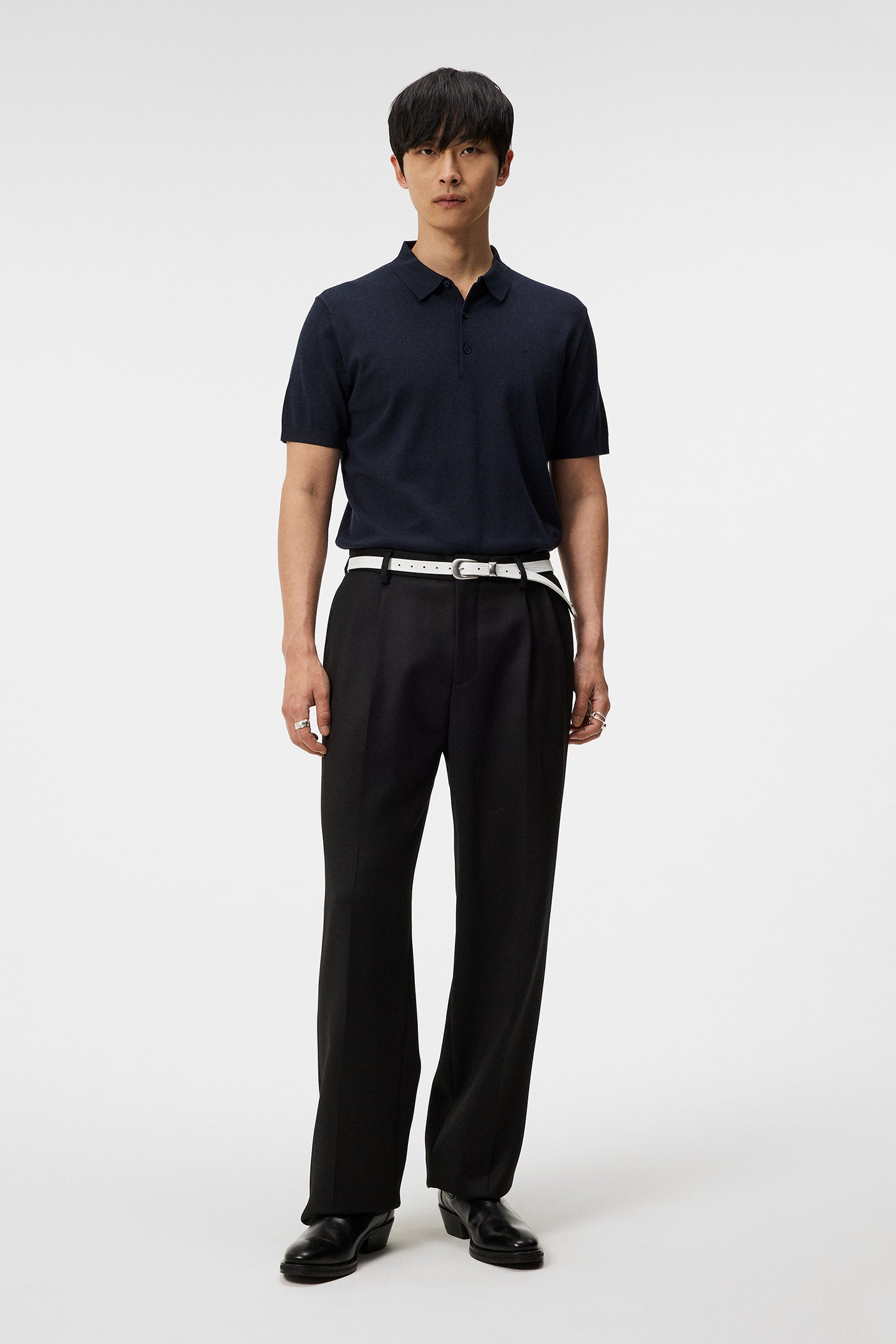 Ridge Rayon Silk Polo / JL Navy