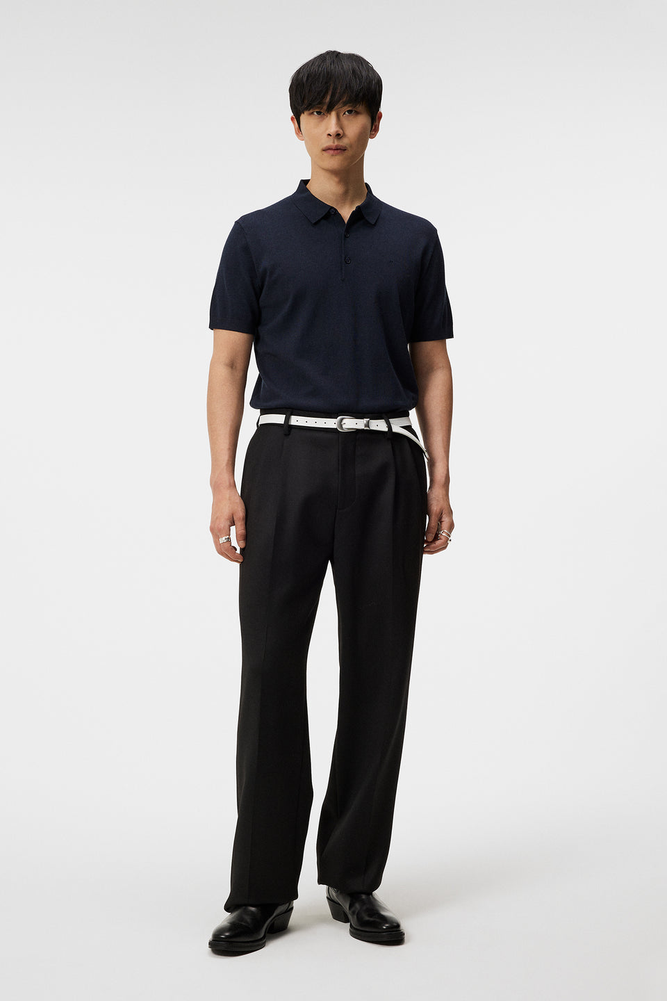 Ridge Rayon Silk Polo / JL Navy