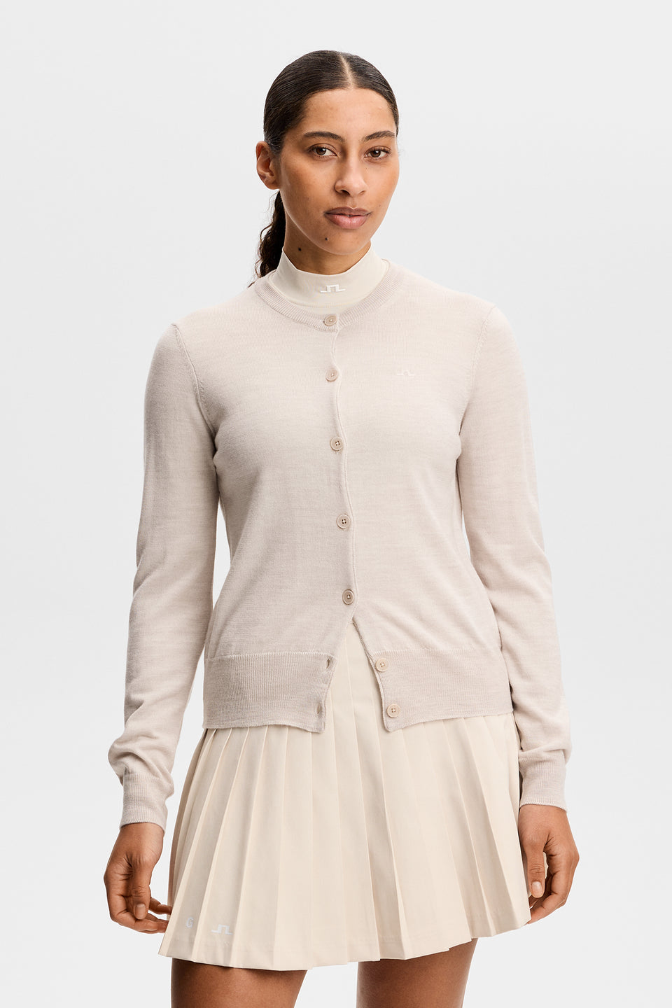 Joanna Knitted Cardigan / Moonbeam Melange