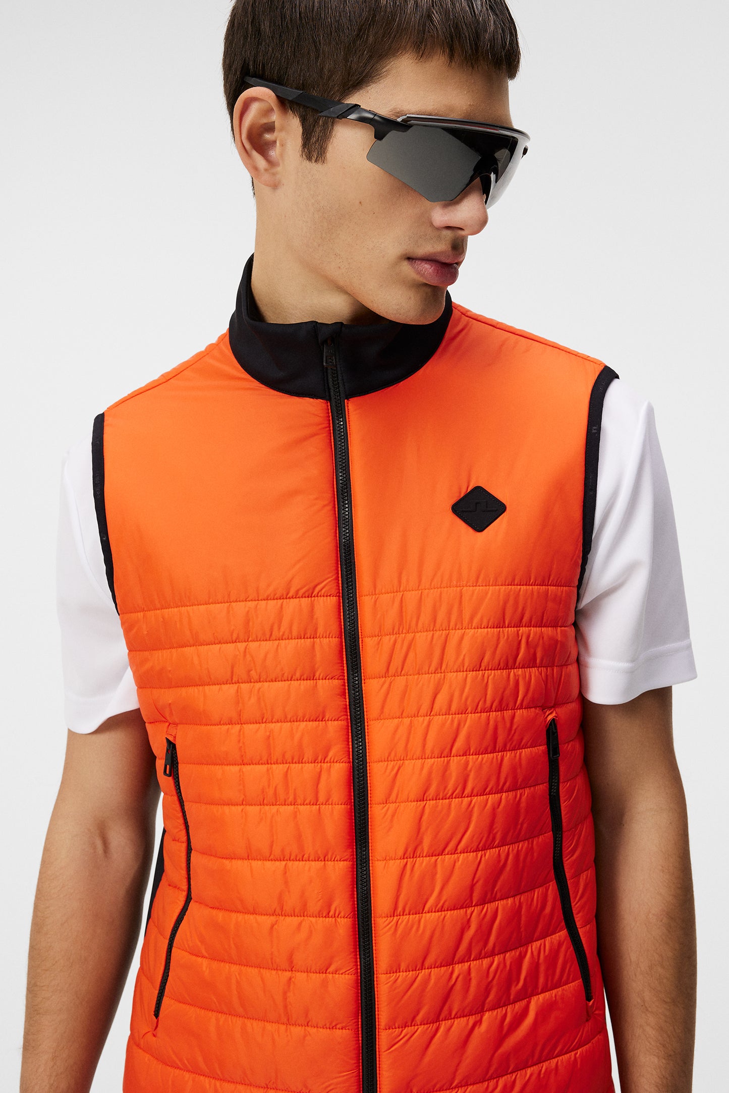 Martino Quilt Hybrid Vest / Tangerine Tango