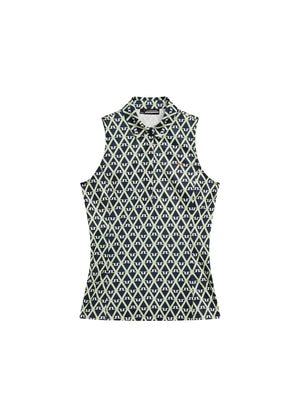 Dena Print Sleeveless Top / Geo JL Navy