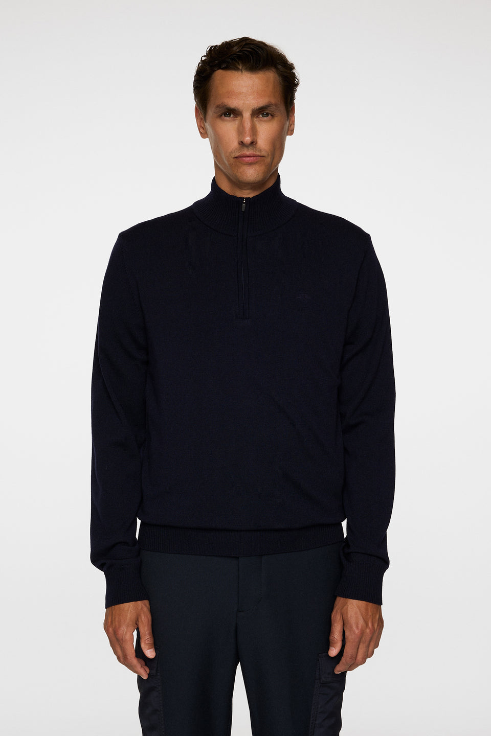 Kiyan Merino Quarter Zip / JL Navy