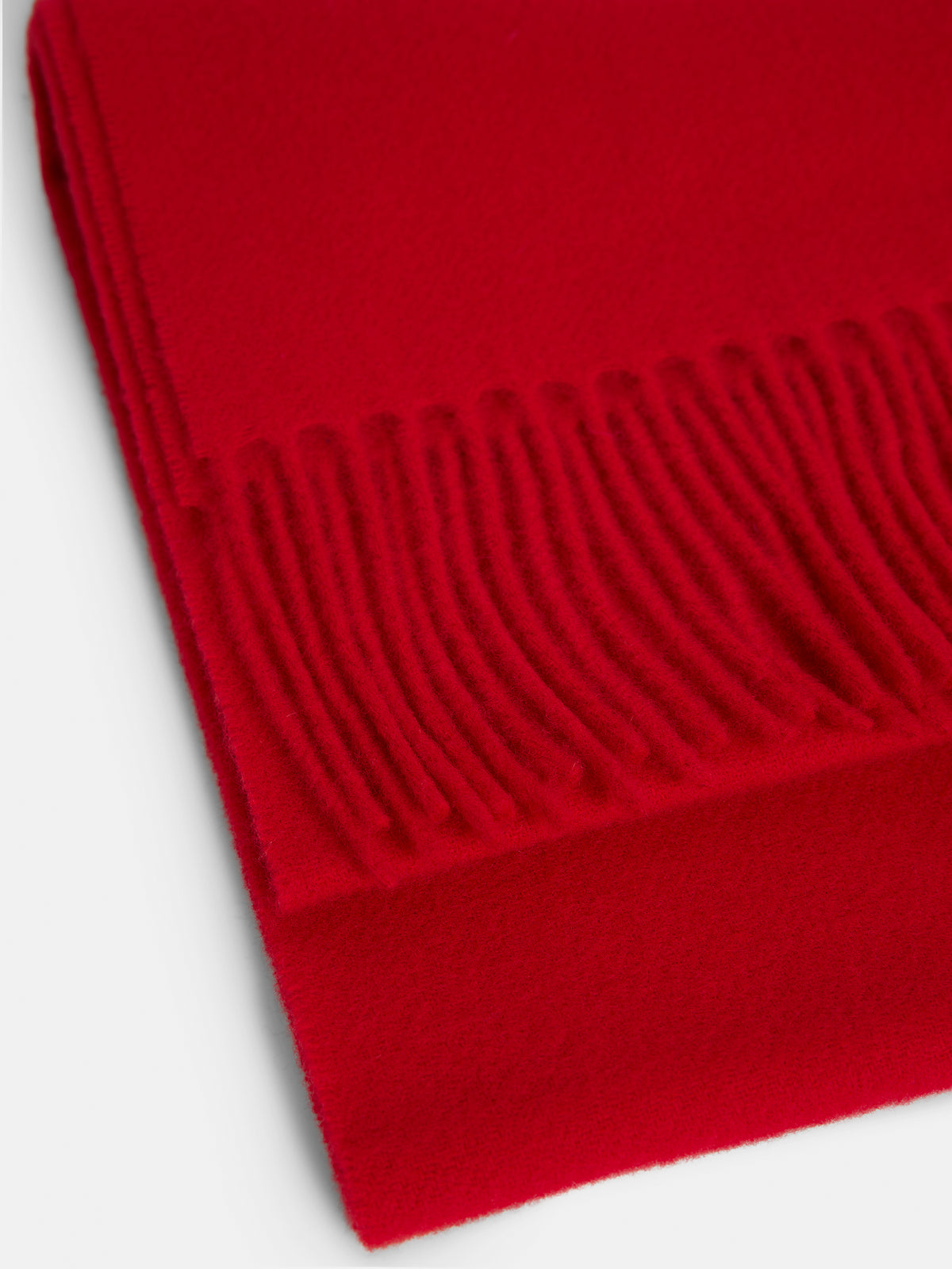 Champ Solid Wool Scarf / Fiery Red