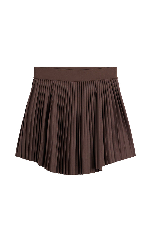 Brooke Pleated Skirt / Seal Brown