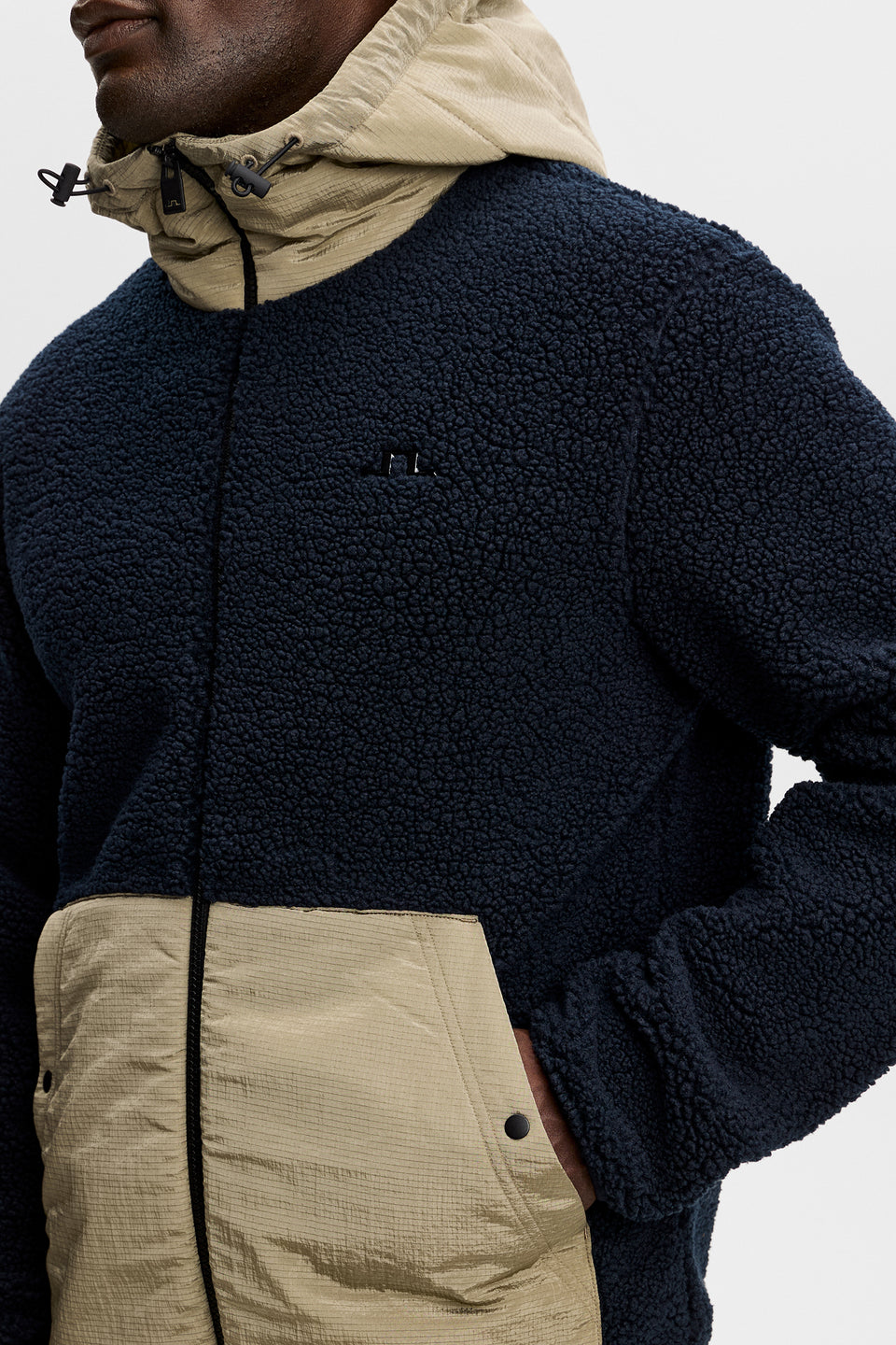Varek Hybrid Zip Hood / JL Navy