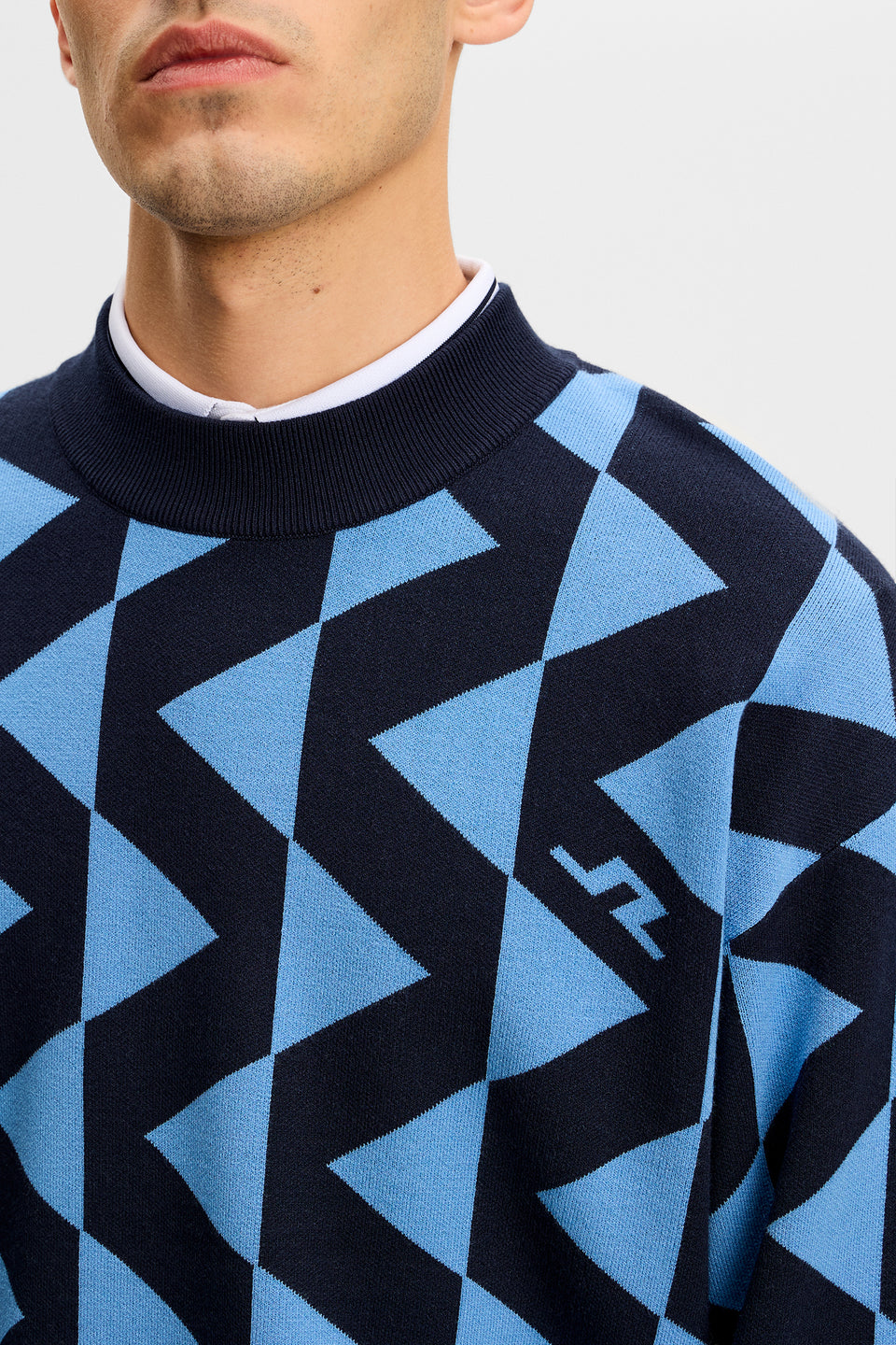 Henric Graphic Knit Sweater / Diamond Riviera Navy M