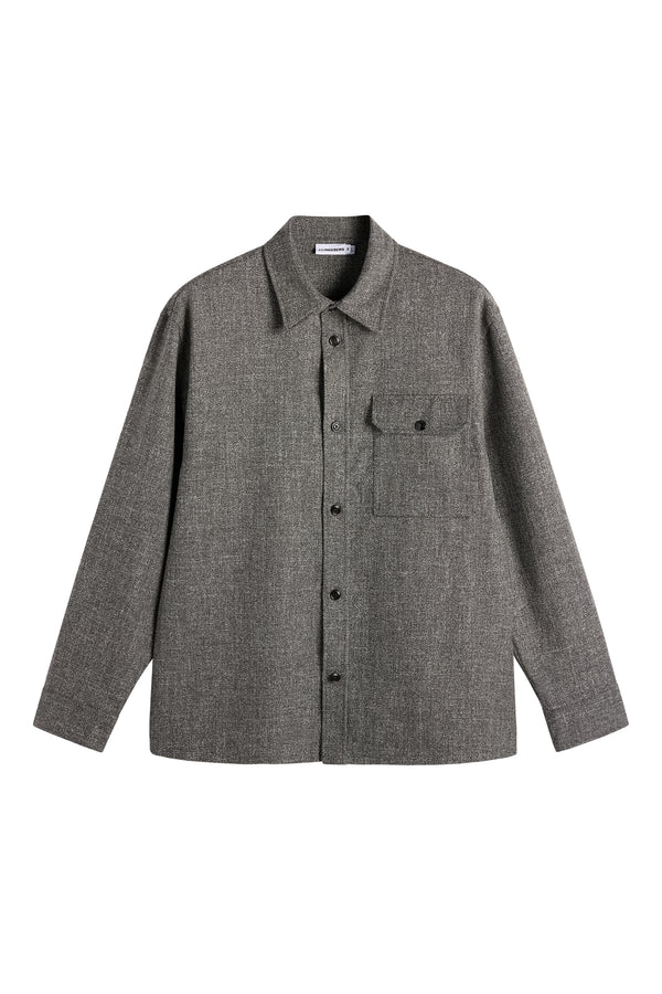 Coen Mouline Structure Shirt / Black