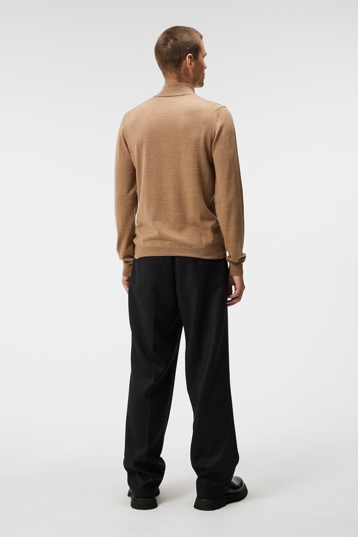 Kiyan Quarter Zip Sweater / Chipmunk Melange